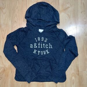 Navy Blue Hoodie with White Lettering
